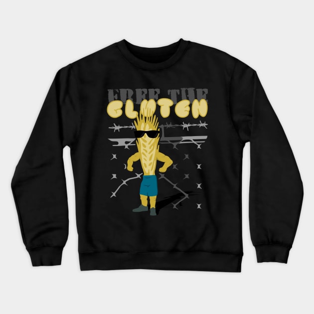 Free the gluten! Crewneck Sweatshirt by meldra